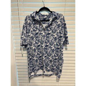 Johnnie-O Floral Kierland Polo Shirt‎ - Size L